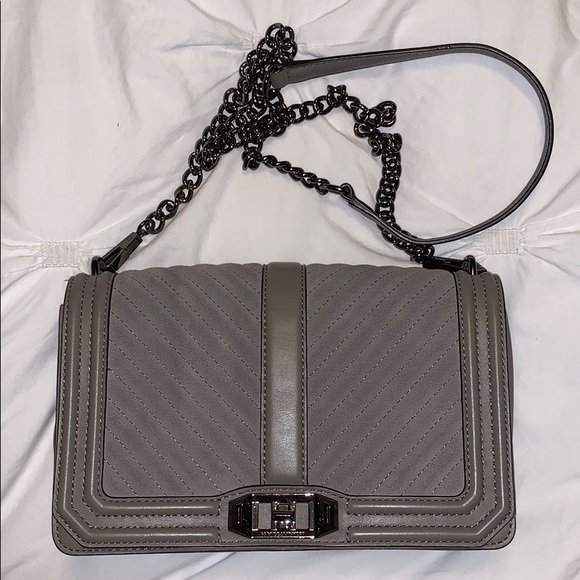 Rebecca Minkoff Chevron quilted love crossbody bag - Picture 1 of 6